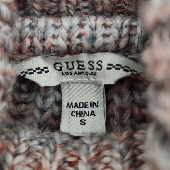 Vintage Guess Cowl Neck Wool Linen Blend Sweater With Cut Out Size Small - Picture 2 of 6